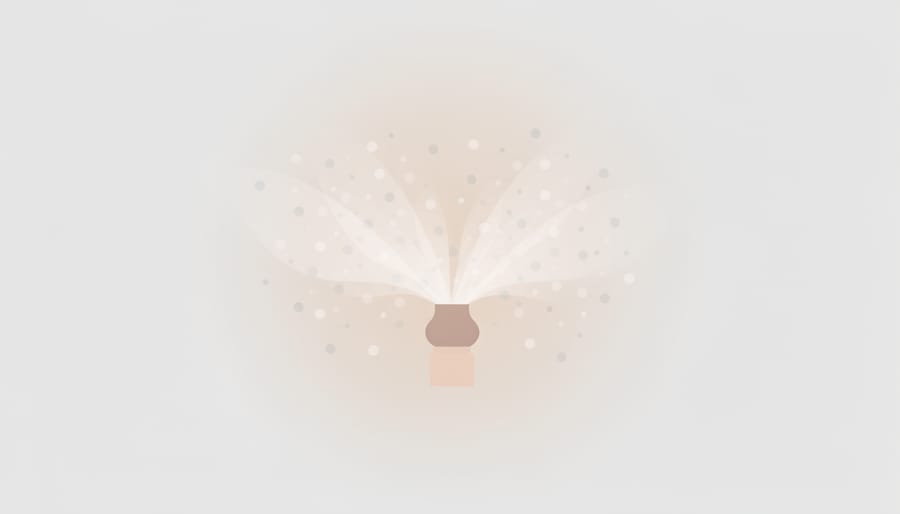 Close-up mist effect in light symbolizing airbrush makeup diffusion